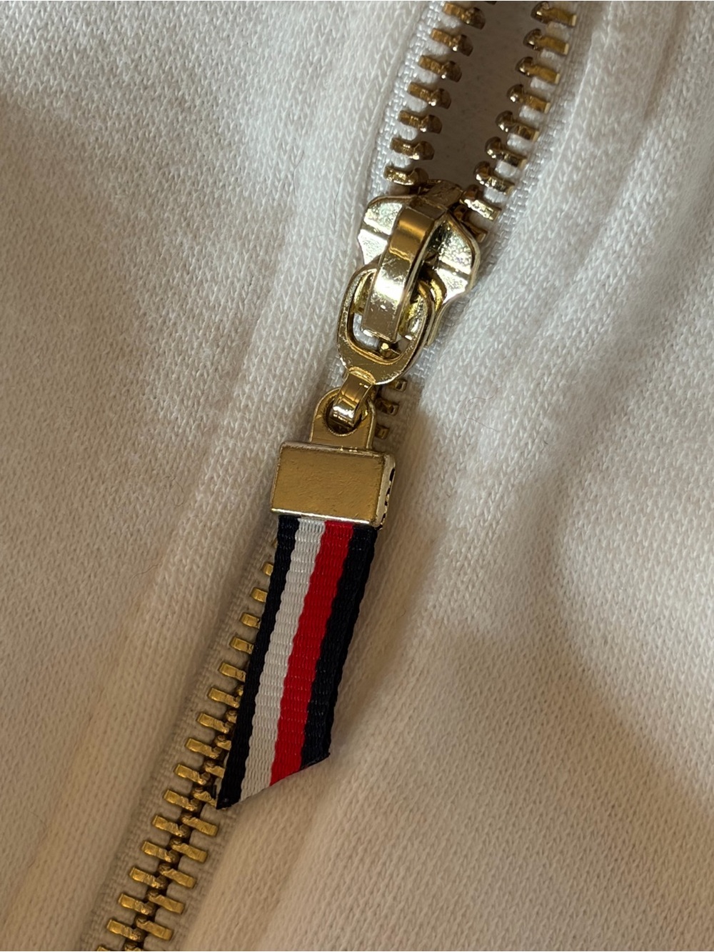 Tommy Hilfiger Women's White Zip-Up Hooded Sweatshirt - Picture 6 of 7
